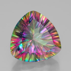 Quarzo mistico naturale multicolore da 7,33 ct, trillion, VVS-VS