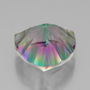 Quarzo mistico naturale multicolore da 7,33 ct, trillion, VVS-VS