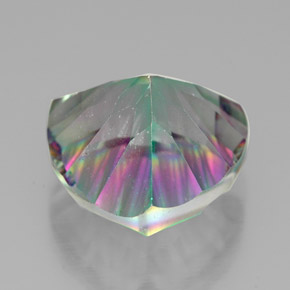 Quarzo mistico naturale multicolore da 7,67 ct, trillion, VVS