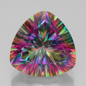 Quarzo mistico Arcobaleno superiore naturale da 7.64 ct, Taglio trillion, VVS