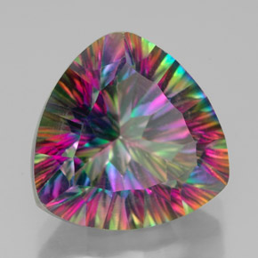 Quarzo mistico Arcobaleno superiore naturale da 7.64 ct, Taglio trillion, VVS