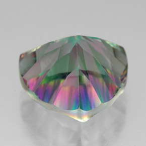 Quarzo mistico Arcobaleno superiore naturale da 7.64 ct, Taglio trillion, VVS