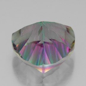 Quarzo mistico naturale multicolore da 7,49 ct, trillion, VVS