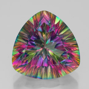 Quarzo mistico Arcobaleno superiore naturale da 7.58 ct, Taglio trillion, VVS