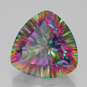 Quarzo mistico Arcobaleno superiore naturale da 7.58 ct, Taglio trillion, VVS