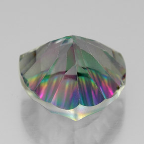 Quarzo mistico Arcobaleno superiore naturale da 7.58 ct, Taglio trillion, VVS