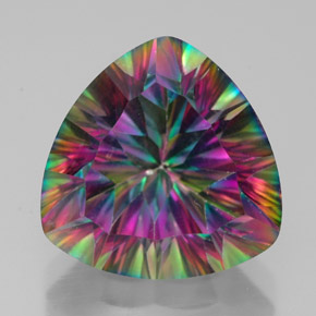 Quarzo mistico Arcobaleno superiore naturale da 7.64 ct, Taglio trillion, VVS