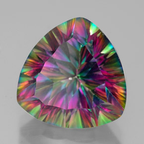 Quarzo mistico Arcobaleno superiore naturale da 7.64 ct, Taglio trillion, VVS