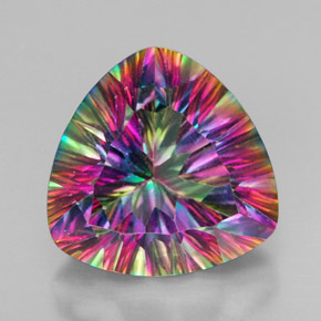 Quarzo mistico Multicolore naturale da 7.28 ct, Taglio trillion, VVS-VS