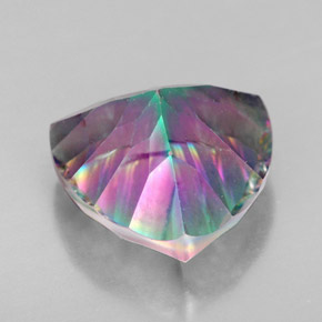 Quarzo mistico Multicolore naturale da 7.28 ct, Taglio trillion, VVS-VS