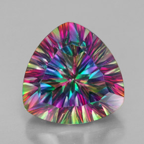 Quarzo mistico Multicolore naturale da 7.66 ct, Taglio trillion, VVS-VS