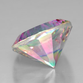 Quarzo mistico naturale multicolore da 7,31 ct, taglio rotondo, VVS-VS