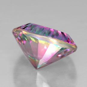 Quarzo mistico naturale multicolore da 7,17 ct, taglio rotondo, VVS-VS