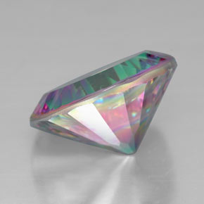 Quarzo mistico naturale multicolore da 6,27 ct, taglio rotondo, VVS-VS