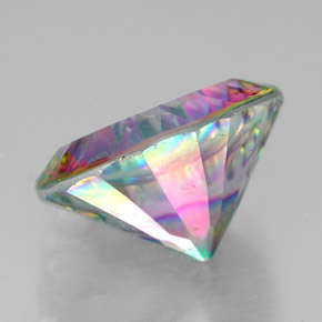 Quarzo mistico naturale multicolore da 6,40 ct, taglio rotondo, VS