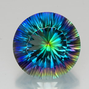 Quarzo mistico Arcobaleno superiore naturale da 17.74 ct, Taglio rotondo, VVS