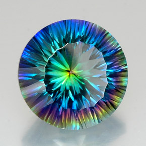 Quarzo mistico Arcobaleno superiore naturale da 17.74 ct, Taglio rotondo, VVS