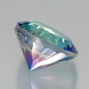 Quarzo mistico naturale multicolore da 20,30 ct, taglio rotondo, VVS