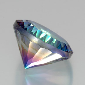 Quarzo mistico naturale multicolore da 19,10 ct, taglio rotondo, VVS