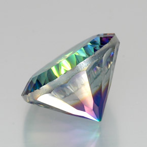 Quarzo mistico naturale multicolore da 18,89 ct, taglio rotondo, VVS-VS
