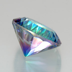 Quarzo mistico naturale multicolore da 18,47 ct, taglio rotondo, VVS