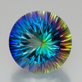 Quarzo mistico Arcobaleno superiore naturale da 20.03 ct, Taglio rotondo, VVS