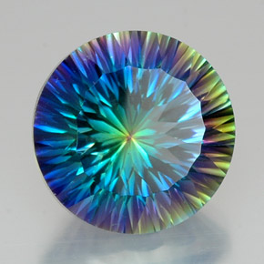 Quarzo mistico Arcobaleno superiore naturale da 20.03 ct, Taglio rotondo, VVS
