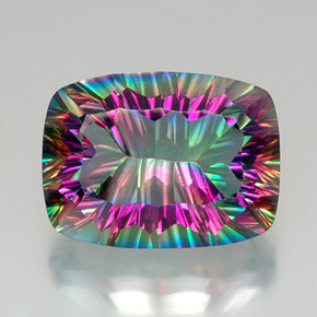 Quarzo mistico Arcobaleno superiore naturale da 20.61 ct, Taglio a cuscino, VVS