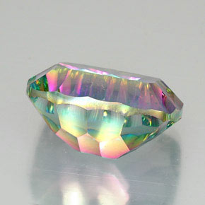Quarzo mistico naturale multicolore da 21,80 ct, taglio a cuscino, VVS