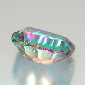 Quarzo mistico naturale multicolore da 19,29 ct, taglio a cuscino, VVS-VS