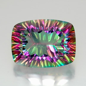 Quarzo mistico Arcobaleno superiore naturale da 21.13 ct, Taglio a cuscino, VVS