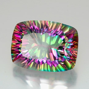 Quarzo mistico Arcobaleno superiore naturale da 21.13 ct, Taglio a cuscino, VVS