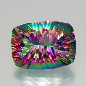 Quarzo mistico Arcobaleno superiore naturale da 20.66 ct, Taglio a cuscino, VVS