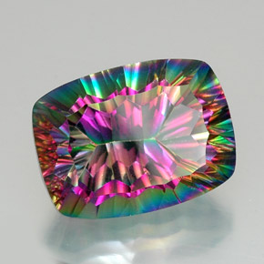 Quarzo mistico Arcobaleno superiore naturale da 20.66 ct, Taglio a cuscino, VVS