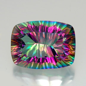 Quarzo mistico Arcobaleno superiore naturale da 20.69 ct, Taglio a cuscino, VVS