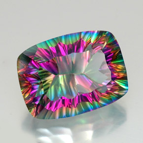 Quarzo mistico Arcobaleno superiore naturale da 20.69 ct, Taglio a cuscino, VVS
