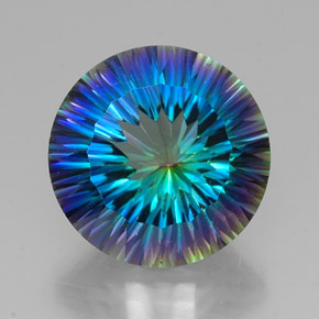 Quarzo mistico naturale multicolore da 18,32 ct, taglio rotondo, VVS