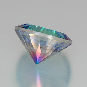 Quarzo mistico naturale multicolore da 18,31 ct, taglio rotondo, VVS