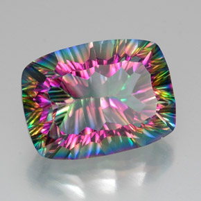 Quarzo mistico Arcobaleno superiore naturale da 20.44 ct, Taglio a cuscino, VVS