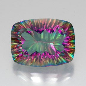 Quarzo mistico Arcobaleno superiore naturale da 19.59 ct, Taglio a cuscino, VVS