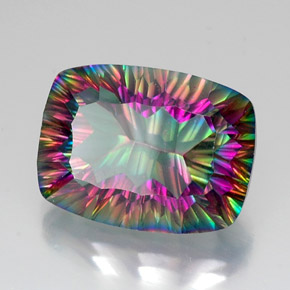 Quarzo mistico Arcobaleno superiore naturale da 19.59 ct, Taglio a cuscino, VVS