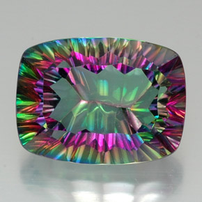 Quarzo mistico Arcobaleno superiore naturale da 20.14 ct, Taglio a cuscino, VVS-VS