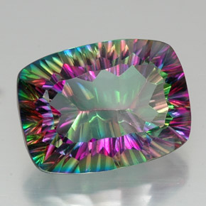 Quarzo mistico Arcobaleno superiore naturale da 20.14 ct, Taglio a cuscino, VVS-VS