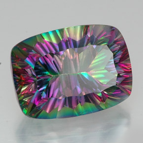 Quarzo mistico Arcobaleno superiore naturale da 22.12 ct, Taglio a cuscino, VVS