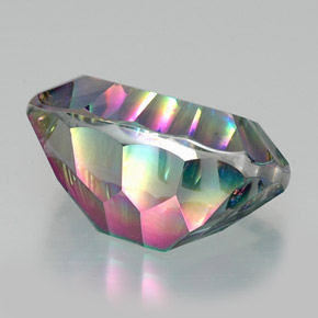 Quarzo mistico Arcobaleno superiore naturale da 22.12 ct, Taglio a cuscino, VVS