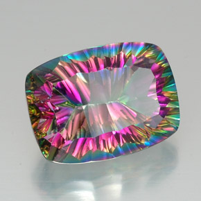 Quarzo mistico Arcobaleno superiore naturale da 20.50 ct, Taglio a cuscino, VVS-VS