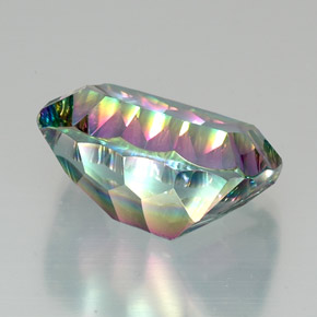 Quarzo mistico Arcobaleno superiore naturale da 20.50 ct, Taglio a cuscino, VVS-VS