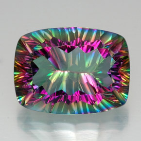 Quarzo mistico Arcobaleno superiore naturale da 19.76 ct, Taglio a cuscino, VS