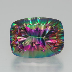 Quarzo mistico Arcobaleno superiore naturale da 21.28 ct, Taglio a cuscino, VVS-VS