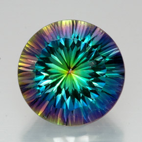 Quarzo mistico naturale multicolore da 19,88 ct, taglio rotondo, VS